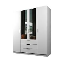 Шкаф ЭКОН распашной 4-х дверный с 3-мя ящиками с 2-мя зеркалами